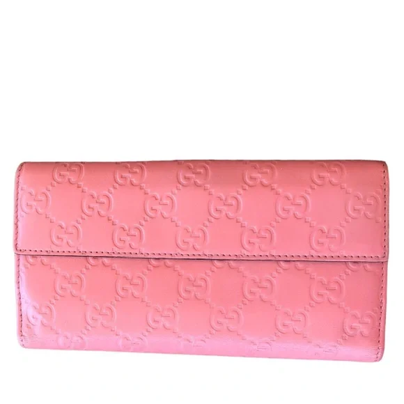 👛Gucci Soft Pink Goldtone Heart Snap Wallet with box Multi-Host Pick Gorgeous!!! - Picture 8 of 17